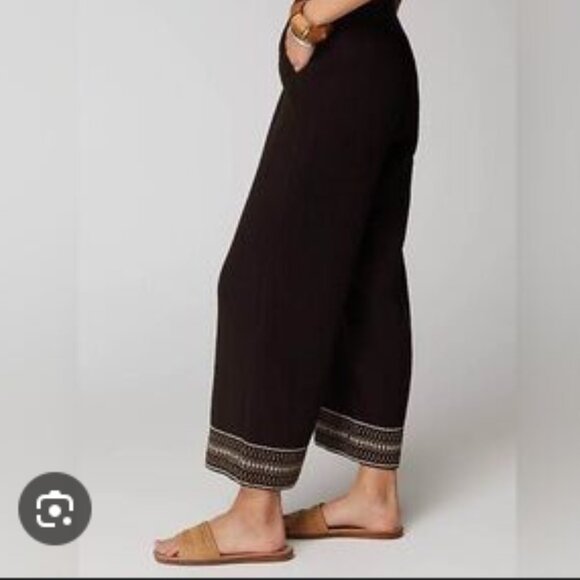 NWT J.Jill Pure Jill Embroidered Cotton-Gauze Jacket • Pant Set • Medium P - Picture 2 of 8